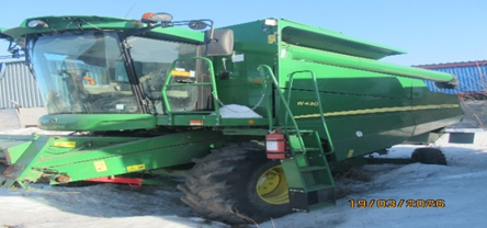 John Deere W430 астық жинайтын комбайны, зауыттық нөмірі 1YCW430XTP0140165